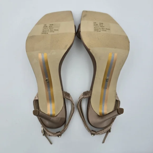 NWOT Sam Edelman Ophelia Heeled Ankle Strap Sandals, Soft Praline, Women's 10.5 - Picture 12 of 16